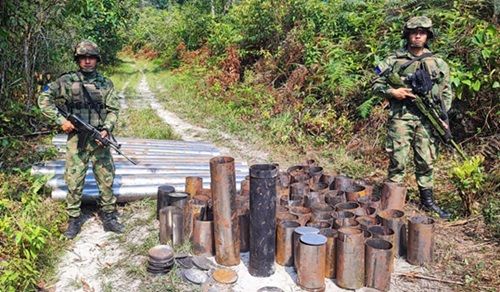 Alias ​​Antonio Medina had a factory of spell weapons and explosives in the rural area of ​​Sácama